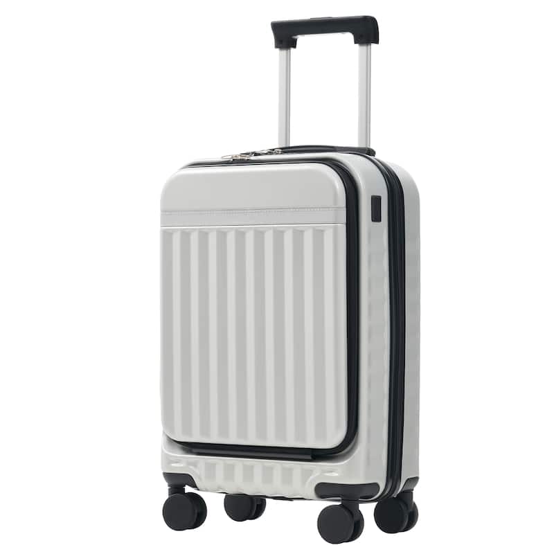 Classic 3 Piece Luggage Set Lightweight Hardside Suitcase TSA Lock Spinner Wheels, Front Opening Luggage Set for Home Travel