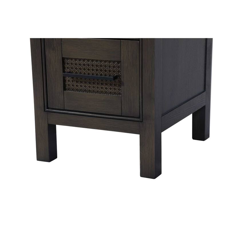 Winslow 16-28 Inch Bath Storage Glass Cabinet