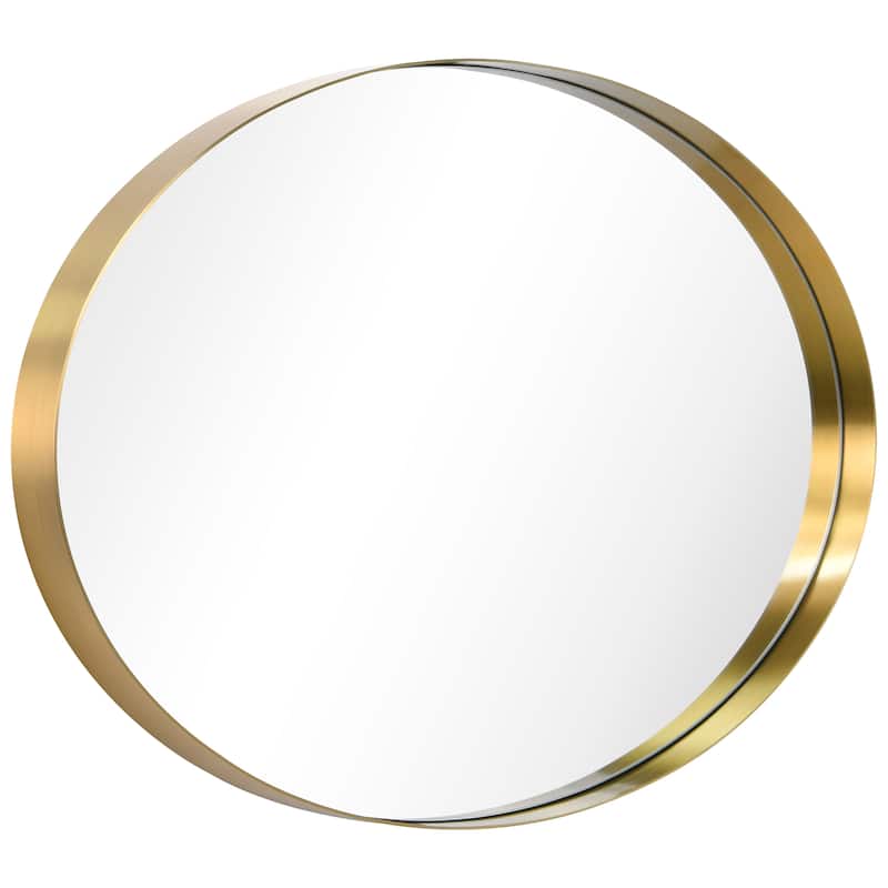 Ultra Stainless Steel Oval Wall Mirror- 24"x36"