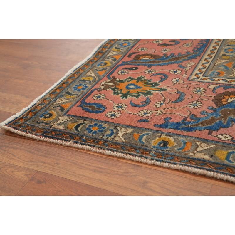 Hand Knotted Oriental 100% Wool Carpet Traditional Medallion Green Tabriz Area Rug - 13' 5'' X 9' 11''