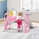 preview thumbnail 3 of 21, Costway 4-in-1 Toddler Climber and Swing Set w/ Basketball Hoop & Ball