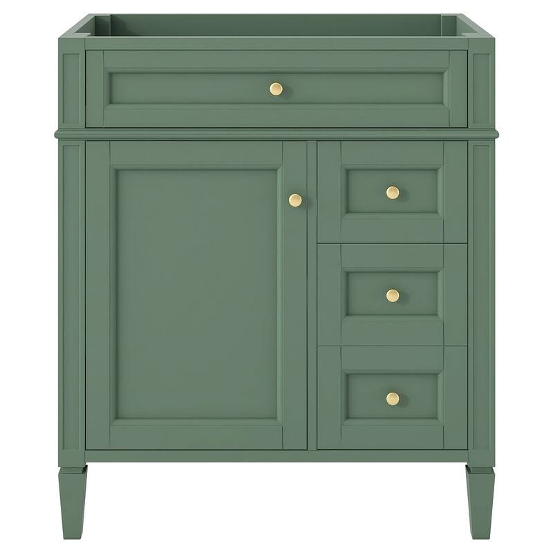 30'' Bathroom Vanity with Top Sink Set, Sink Bathroom Vanity - Green - Without Sink