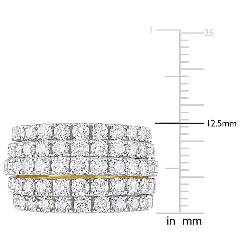 Miadora 3 1/10ct TDW Diamond Coil Cluster Ring in 14k Yellow Gold