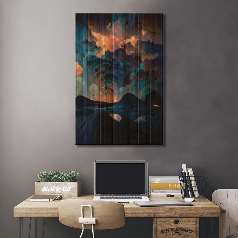 The Crescendo III Print On Wood by Kenwood Huh - Multi-Color