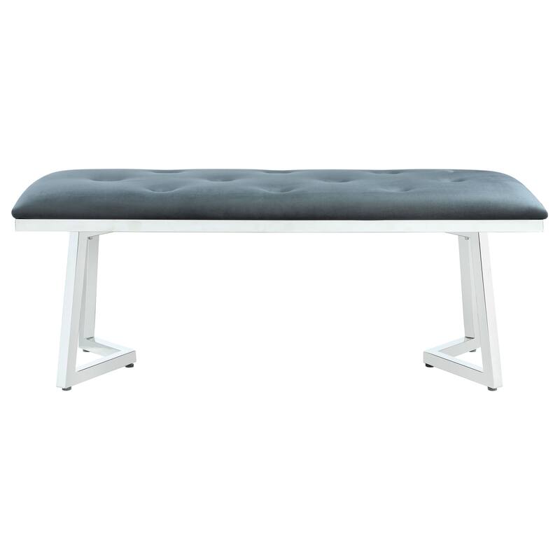 Beaufort Chrome and Grey Rectangular Dining Set