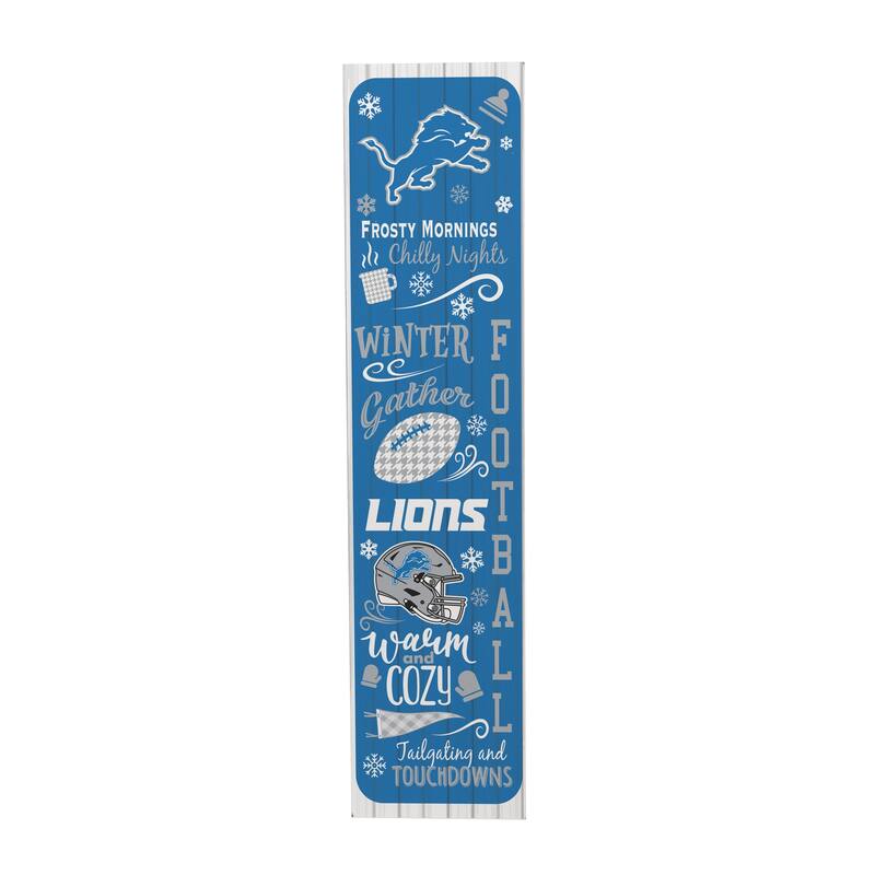 47" Double Sided Seasonal Porch Leaner, Detroit Lions - 47" x 11.25"