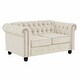 preview thumbnail 5 of 23, Morden Fort Tufted Upholstered Chesterfield Loveseat for Living Room, Loveseat, Fabric, Velvet