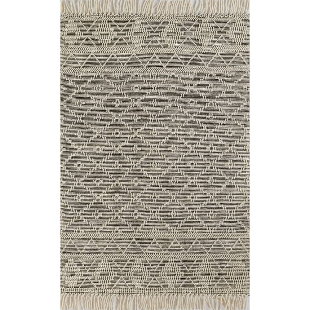 Momeni Boulder Hand Woven Wool and Cotton Geometric Area Rug
