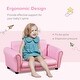 preview thumbnail 6 of 16, Qaba Kids Sofa Set with Footstool for Toddlers and Babies