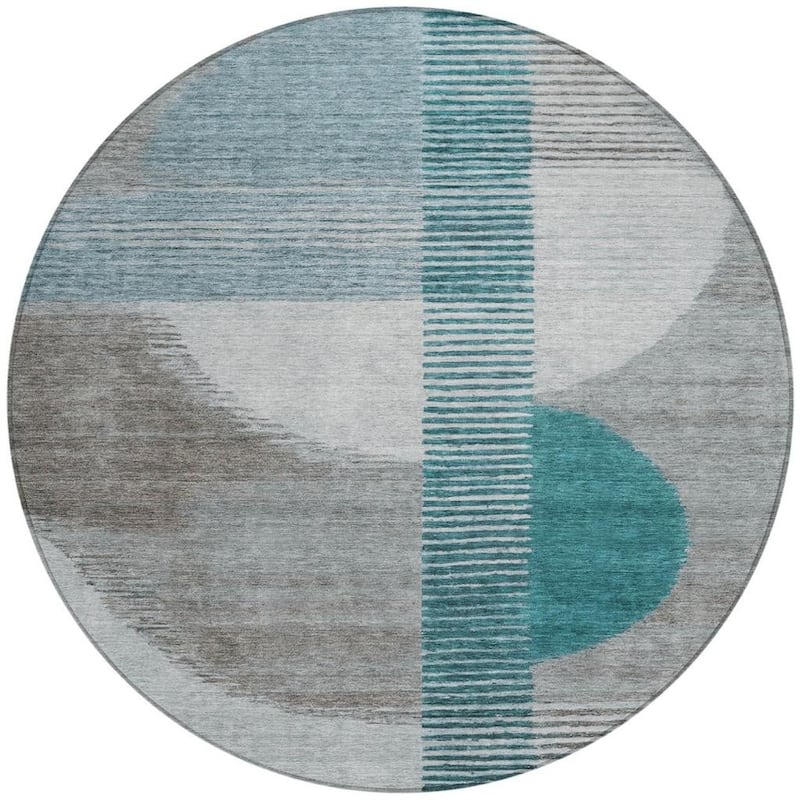 HomeRoots Geometric Transitional Rectangle Outdoor Rug
