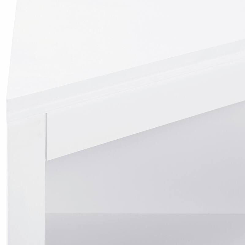 Free-Standing Corner Storage: Perfect for Bathroom, Kitchen, and Living Room. Features Doors, Shelves