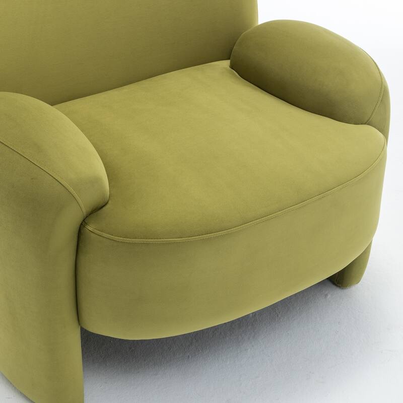 SEYNAR Modern Glam Velvet Thickened Seat Cushion Accent Chair