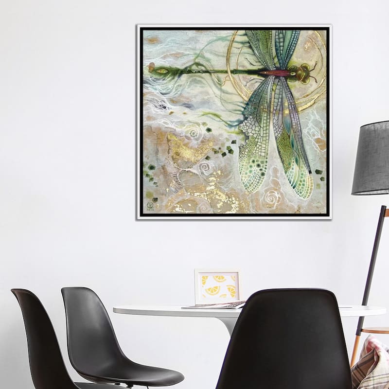 iCanvas "Damsel Fly II" by Stephanie Law Framed Canvas Print