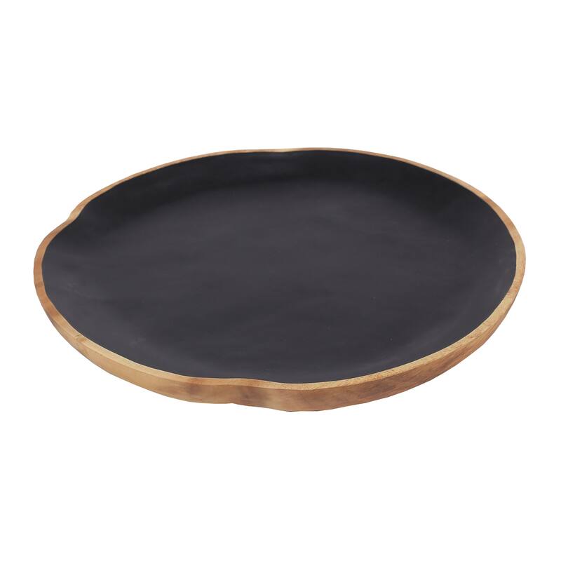 Elk Home Weller Black Finish Wood 18 Inch Wide Plate
