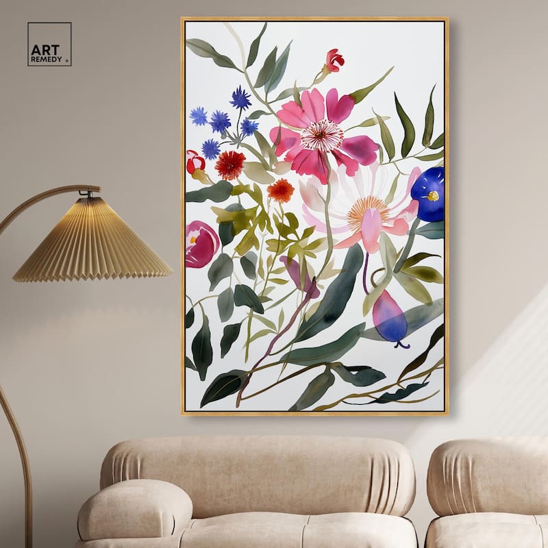 Watery Petals I Canvas by Art Remedy