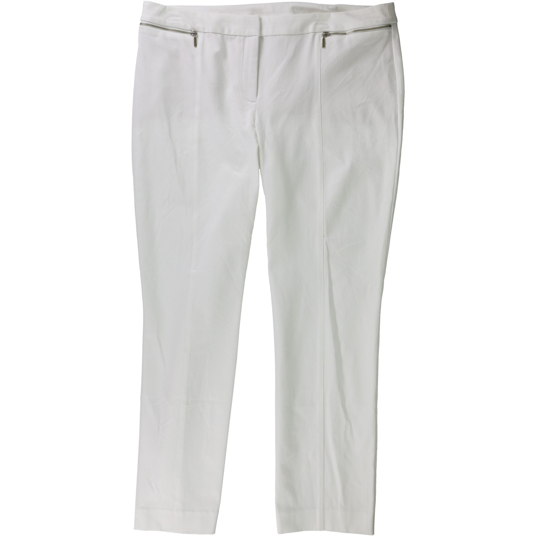 white skinny leg trousers