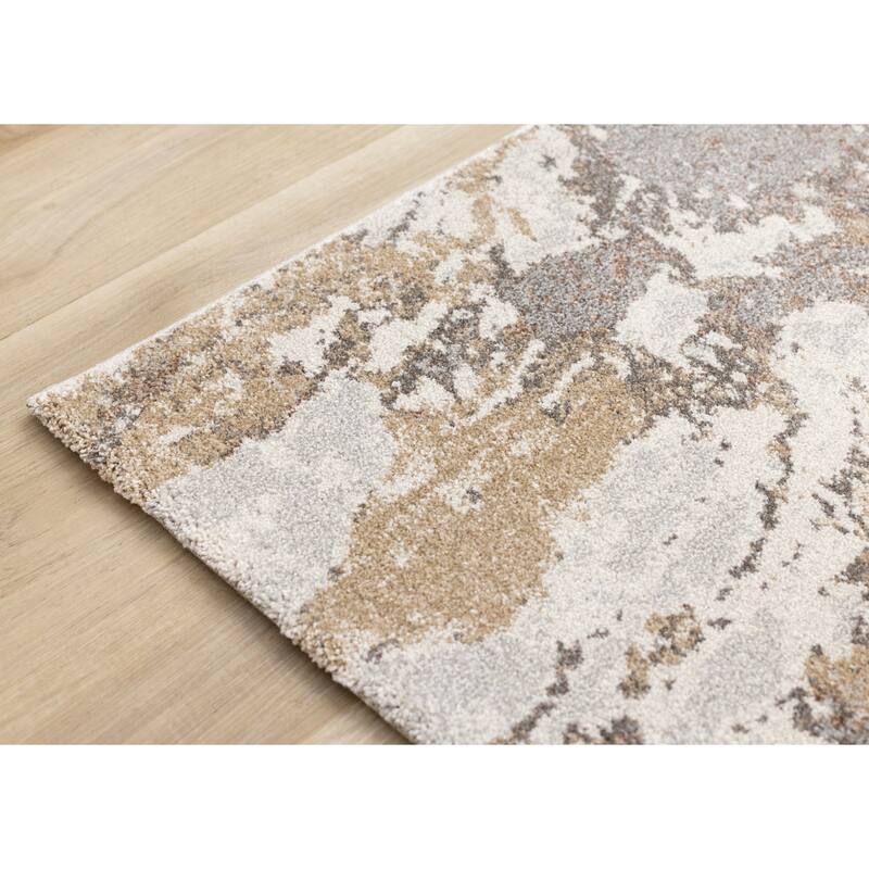 Maeve Collection - Marble Beige Grey Area Rug
