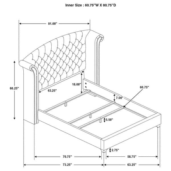 dimension image slide 2 of 6, Melody 4-piece Bedroom Set