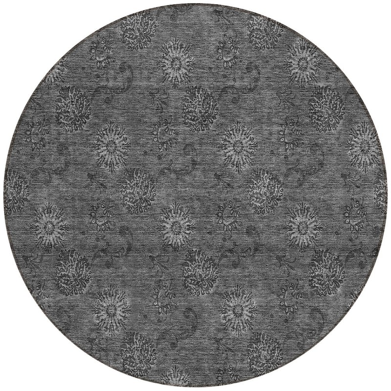 HomeRoots Floral Transitional Rectangle Outdoor Rug