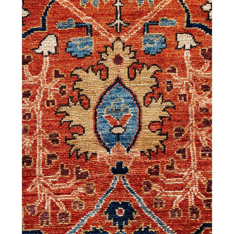 Serapi One-of-a-Kind Hand-Knotted Area Rug - Orange - 9' 10" x 13' 10"