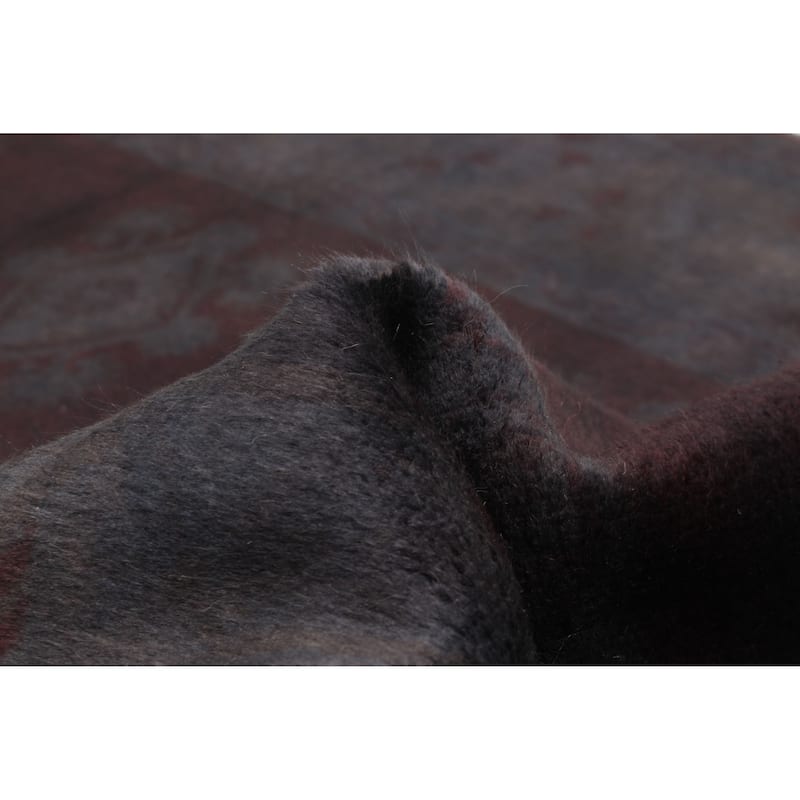 ECARPETGALLERY Hand-knotted Color Transition Charcoal Wool Rug - 2'9 x 9'7