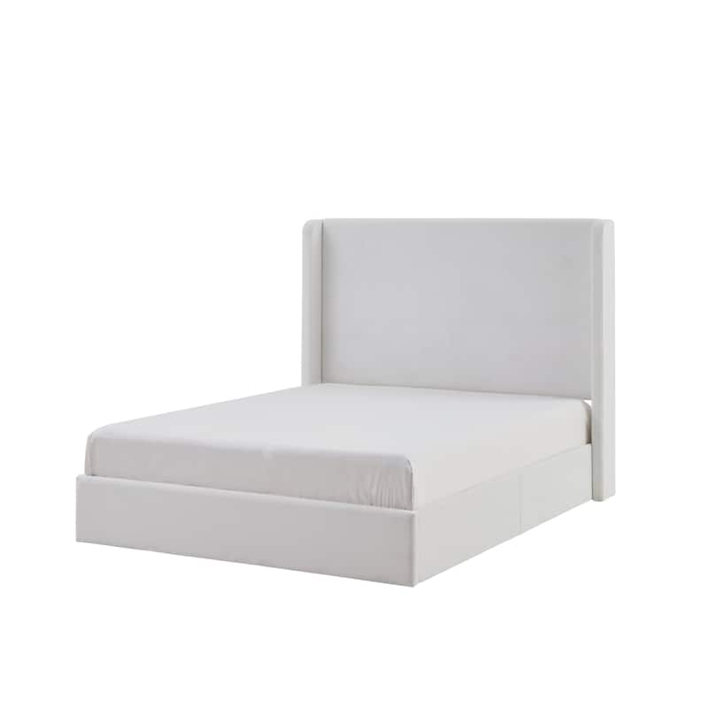 Upholstered Wingback Bed with 52.3\