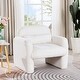 preview thumbnail 1 of 42, Stylish and Minimalist Single Sofa Chair with Arms and Pillow, Armchair, Accent Chair for Living Room, Bedroom, Study Beige