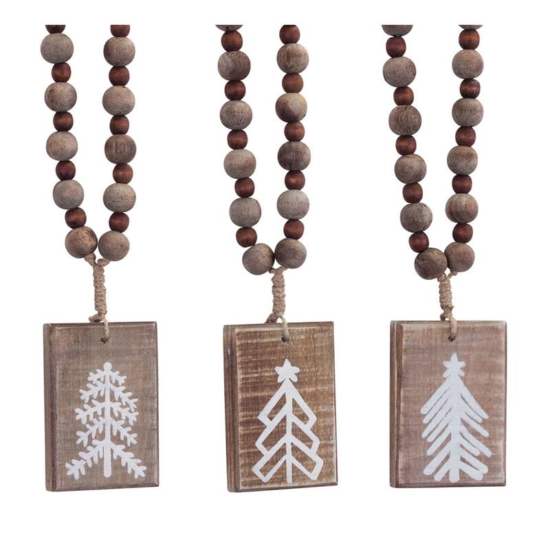 Wood Tree Ornament (Set of 6)