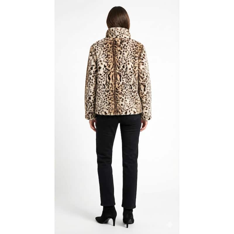 Rebecca Minkoff Cheetah Print Faux Fur Coat