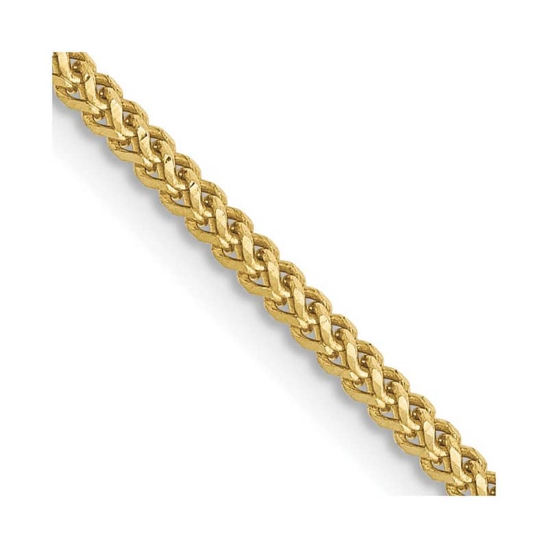 Curata 10k Yellow Gold 1.3mm Franco Chain Bracelet
