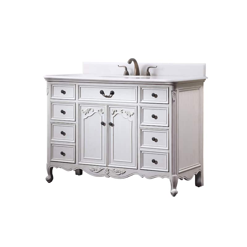 48" Bathroom Vanity Sink - Antique White