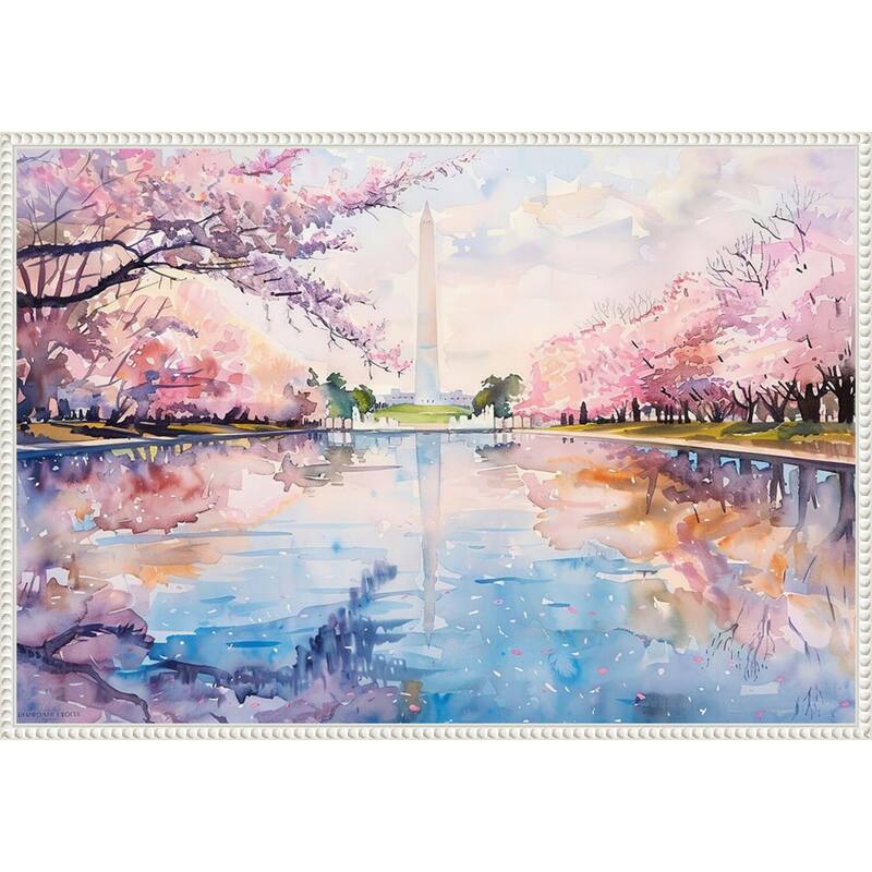 The Mall in Spring by Tradelink inhouse artist Framed Canvas Wall Art Print