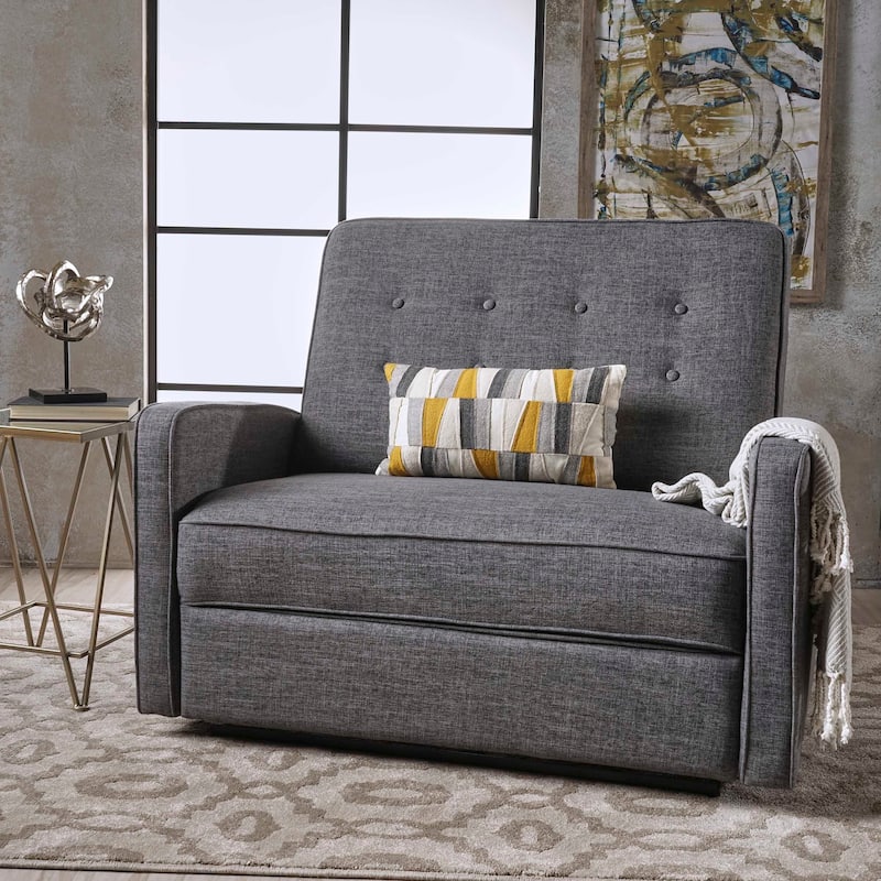 Calliope Tufted Oversized Recliner Chair by Christopher Knight Home - Grey/Black