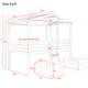 preview thumbnail 9 of 7, Walnut Twin Size Pine Wood House Bed with Roof, Windows, and Two Drawers, Ladder
