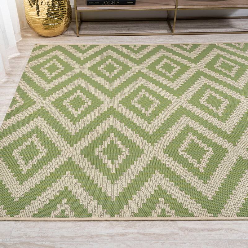 JONATHAN Y Vine Diamond Tribal Indoor/Outdoor Area Rug