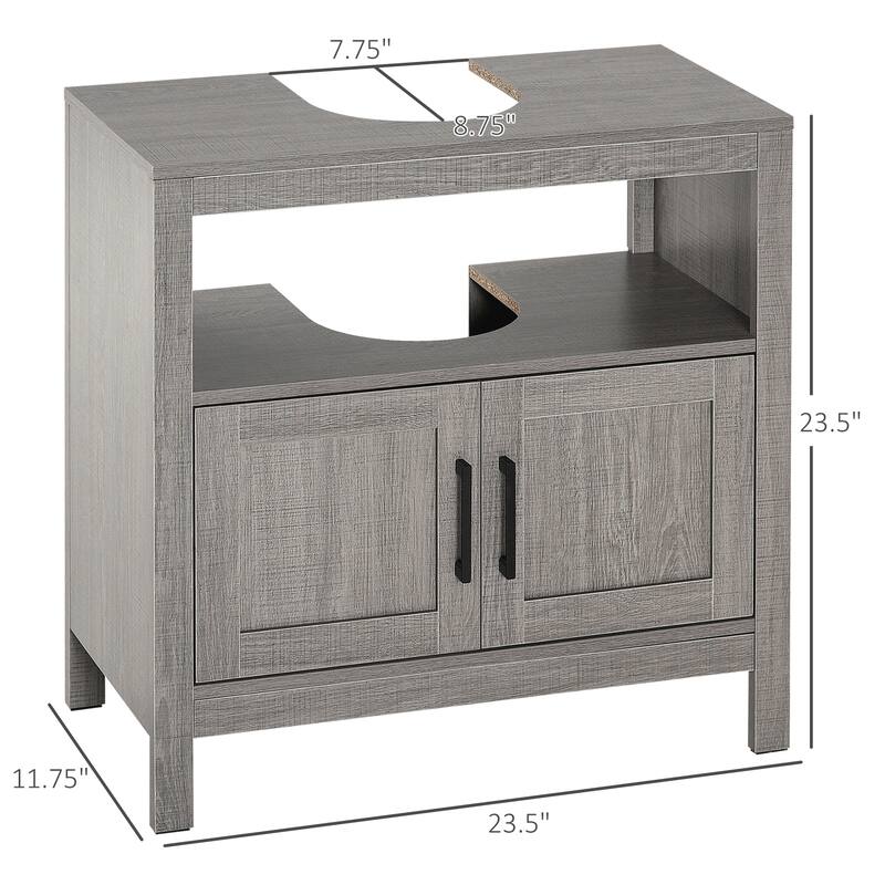 Bathroom Under Sink Cabinet with 2 Doors and Open Shelf,Bathroom Under Sink Cabinet with 2 Doors and Open Shelf