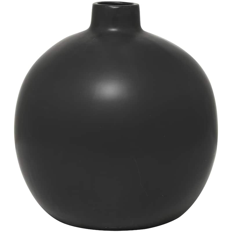 Ceramic Matte Decorative Vase - Black or White - Roche River Decor