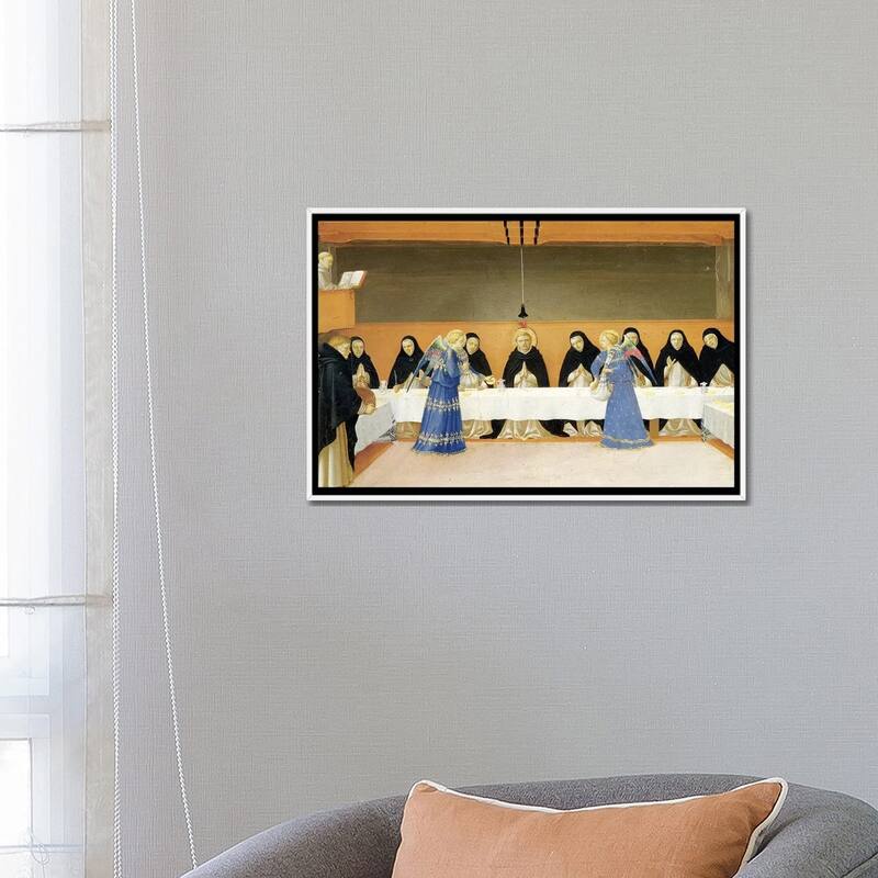 iCanvas "St. Dominic And His Companions Fed by Angels, Coronation Of The Virgin, c.1430-32" by Fra Angelico Framed