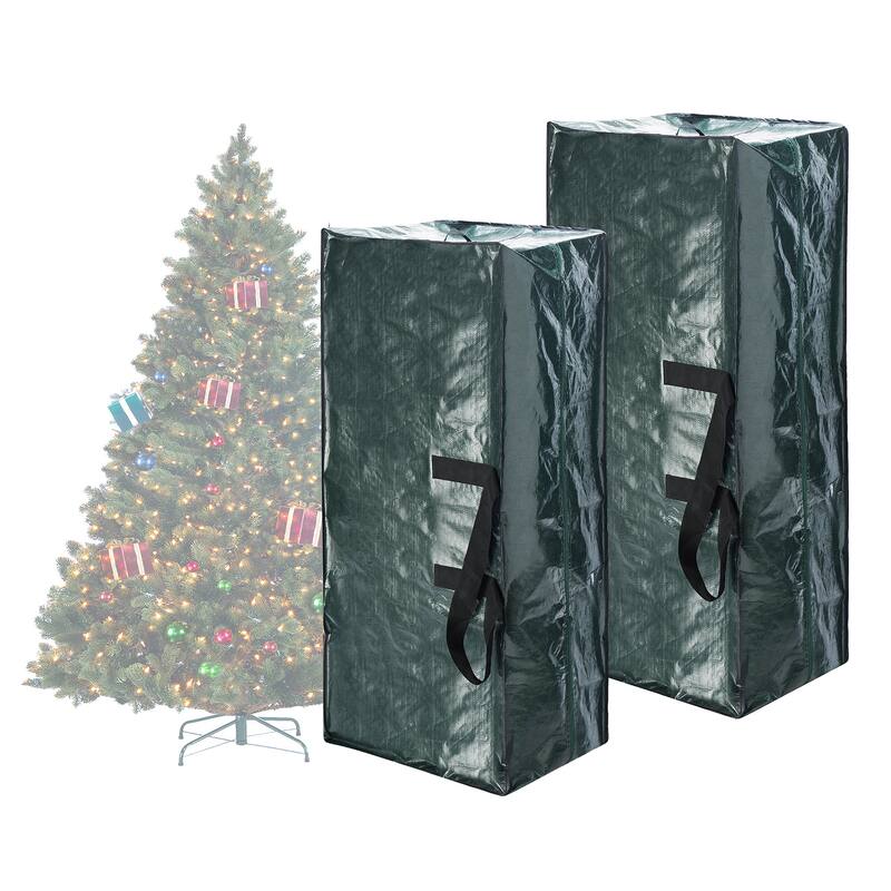 Elf Stor Christmas Tree Storage Bags Set Of 2 Dark Green Holds Up To 7.5 Ft Trees - Set of 2