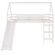 preview thumbnail 6 of 13, Scandinavian Style Twin Size Wood Loft Bed,House Bed Design Solid Construction with Slide and Supporting Slats