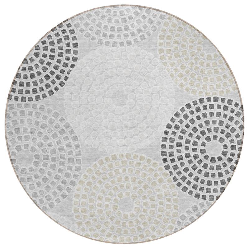 HomeRoots Geometric Transitional Rectangle Outdoor Rug