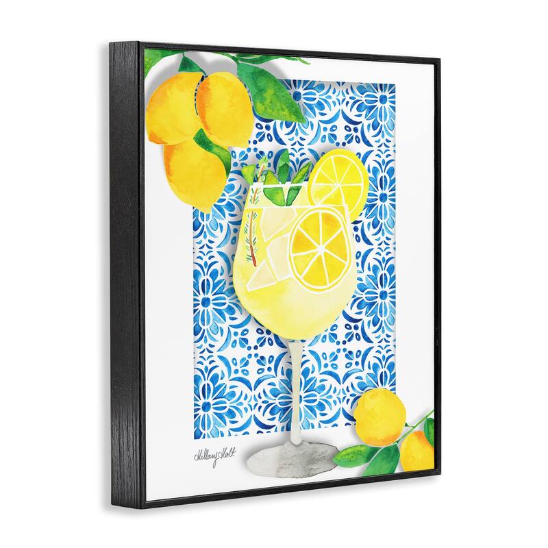 Stupell Mediterranean Limoncello Drink Framed Giclee Art Design By Hillary Holt