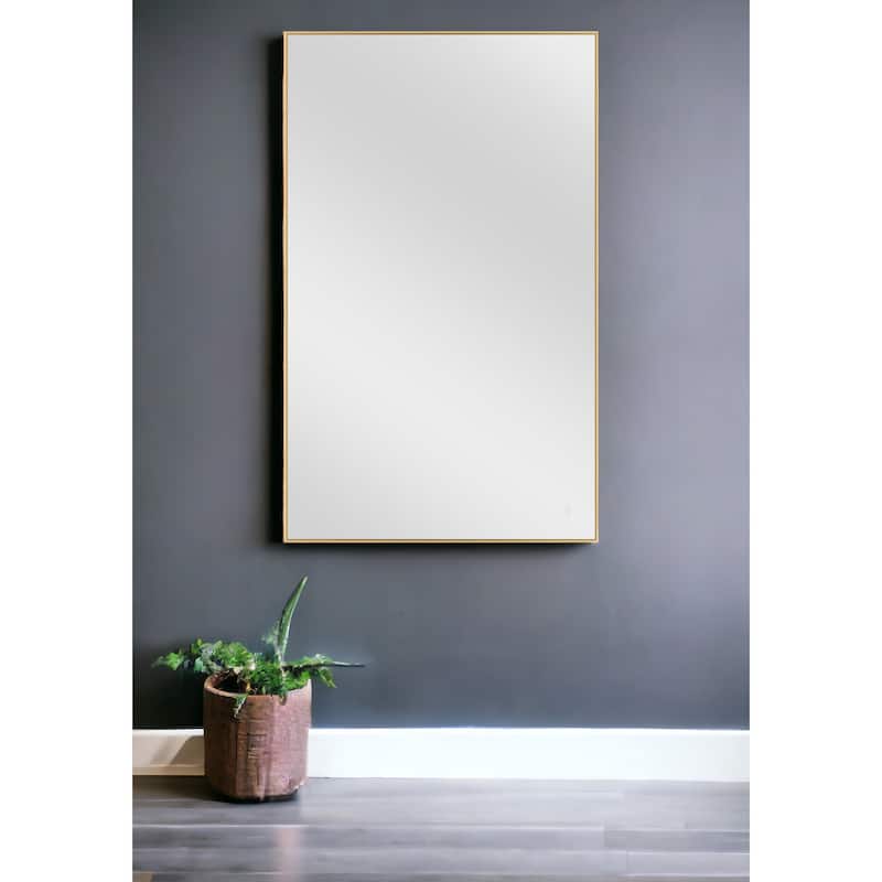 HomeRoots 51" Gold Metal Framed Full Length Hanging Mirror - 31.5