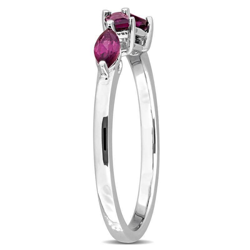 Miadora Multi-Gem Three Stone Ring Sterling Silver