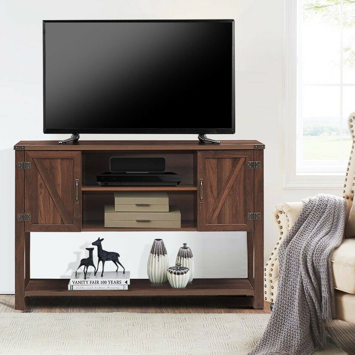 Brown Table Sideboard Buffet TV Stand with Storage Bed Bath
