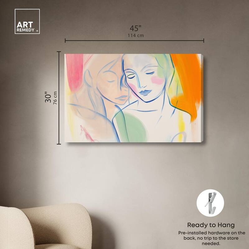 Brushstroke Bond Canvas by Art Remedy, Gallery Wrapped