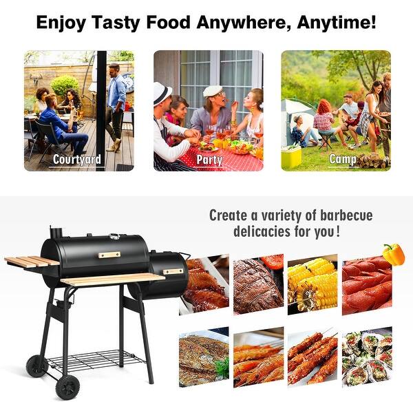 Shop Costway Charcoal Grill Bbq Barbecue Pit Patio Backyard Meat