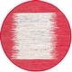 preview thumbnail 81 of 159, SAFAVIEH Handmade Flatweave Montauk Nevyana Cotton Rug 4' Round - Ivory/Red