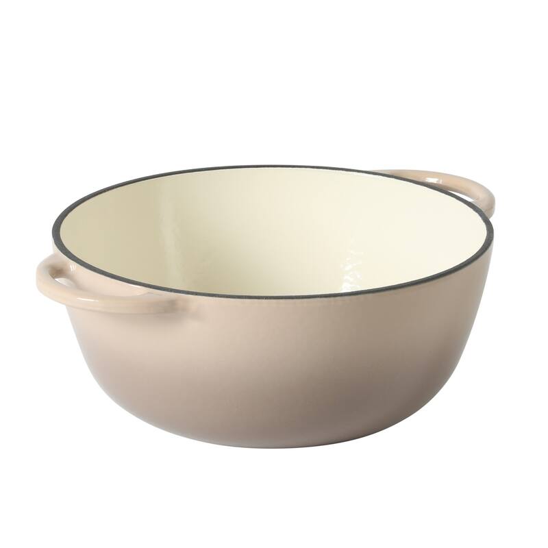 Gibson Home 2.65 Qt Enameled Cast Iron Dutch Oven Pot with Lid - Round, Ideal for Bread Baking & Stews