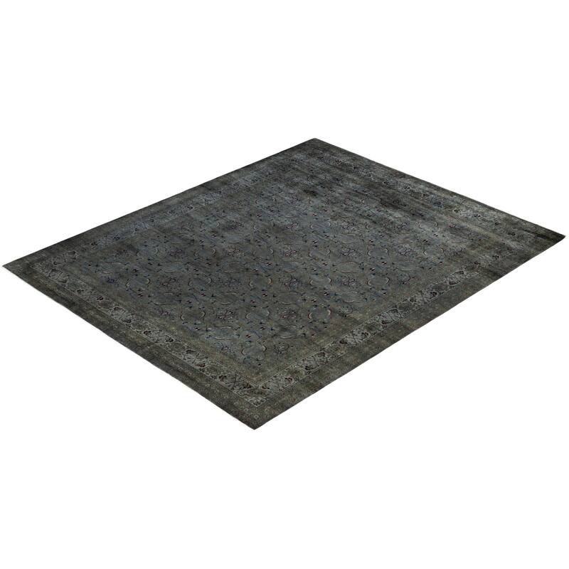 Overdyed One-of-a-Kind Hand-Knotted Area Rug - Gray - 8' 3" x 10' 1"